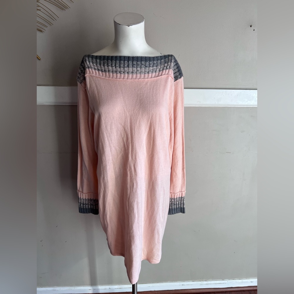 New York & Company Pink and Gray Women's Top